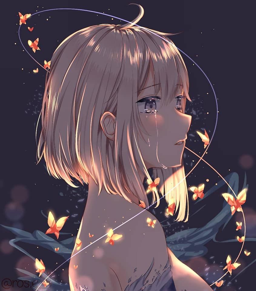 Hình ảnh anime khóc nghệ thuật