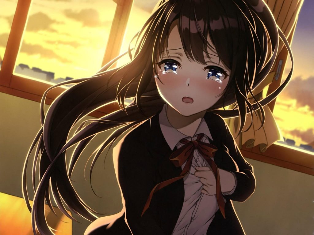 Ảnh anime nữ buồn đau đớn