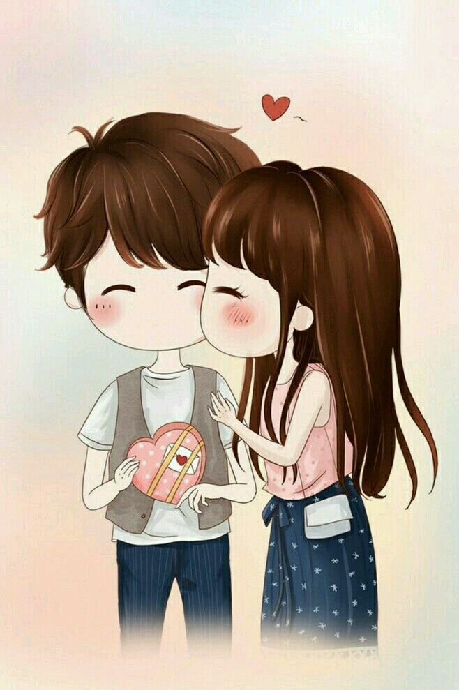 Ảnh cặp đôi anime chibi cute hôn nhau 