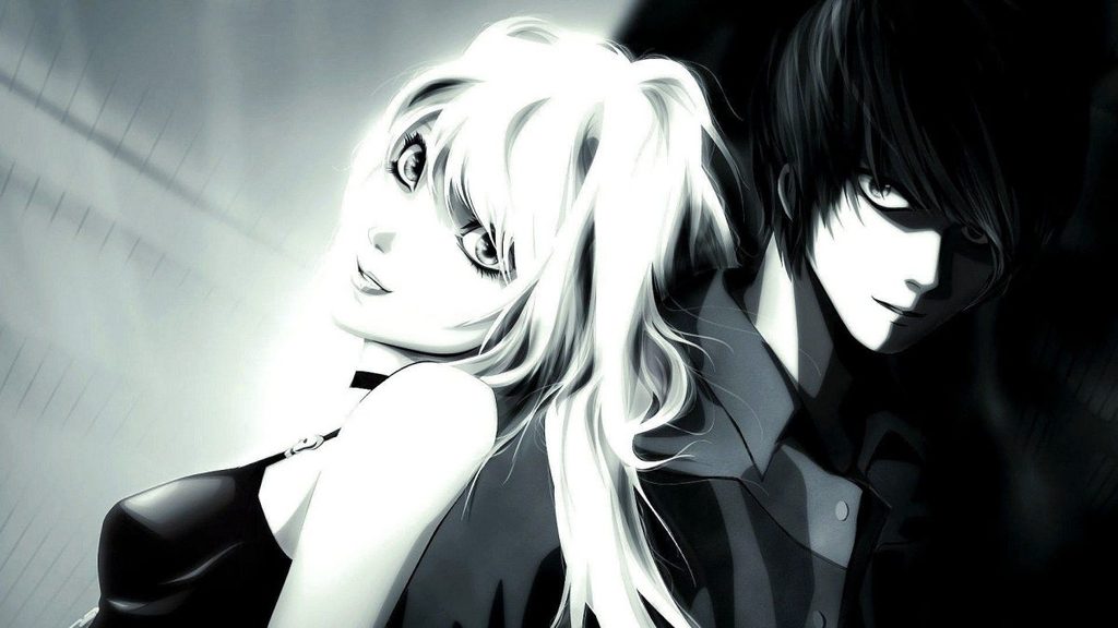 Ảnh cặp đôi anime đen trắng cool ngầu 