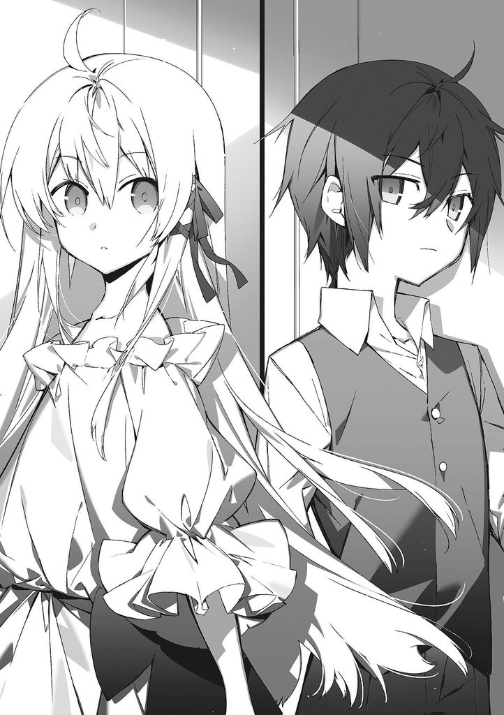 Ảnh cặp đôi anime đen trắng vui vẻ 