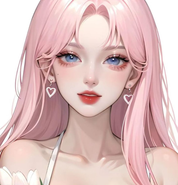 Ảnh gái xinh anime màu tóc cá tính 