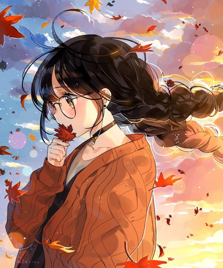 Ảnh gái xinh anime cute theo mùa