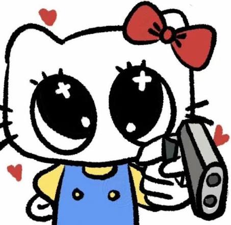 Hình ảnh Hello Kitty cute vô tri meme 