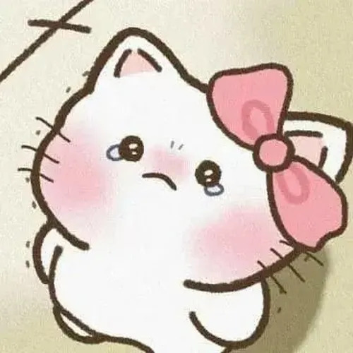 Hình ảnh Hello Kitty cute khóc đáng thương