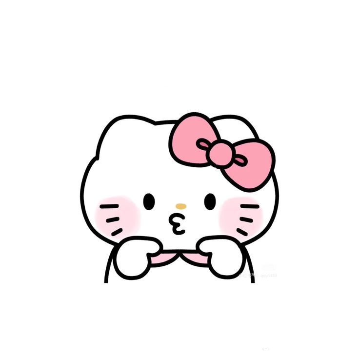 Hình ảnh Hello Kitty cute chu mỏ 