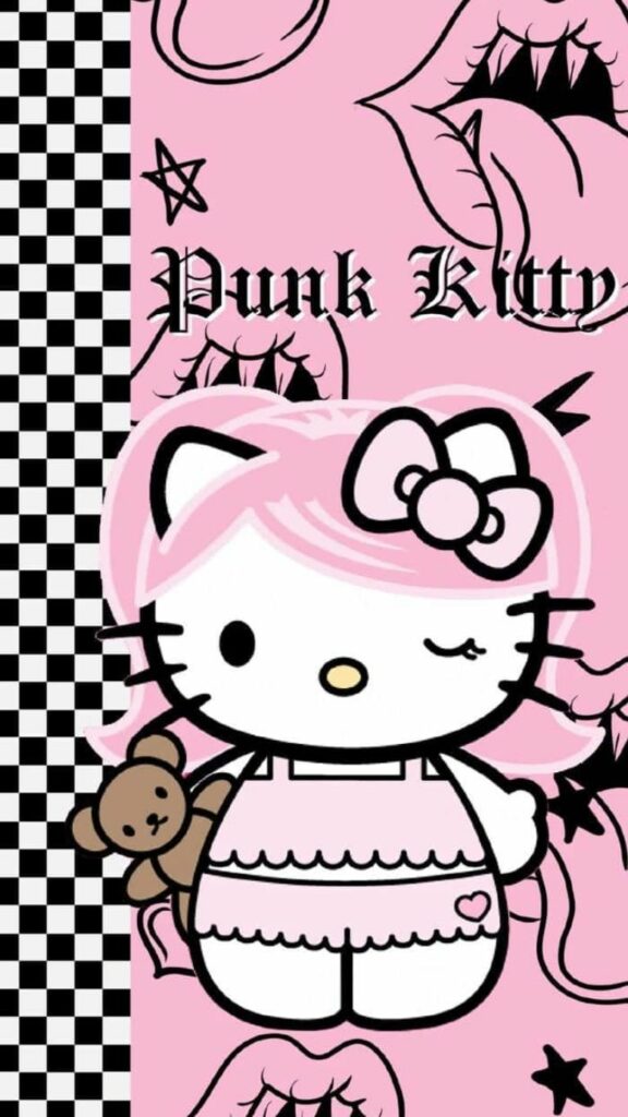 Hình nền điện thoại Hello Kitty ngầu và phá cách độc lạ