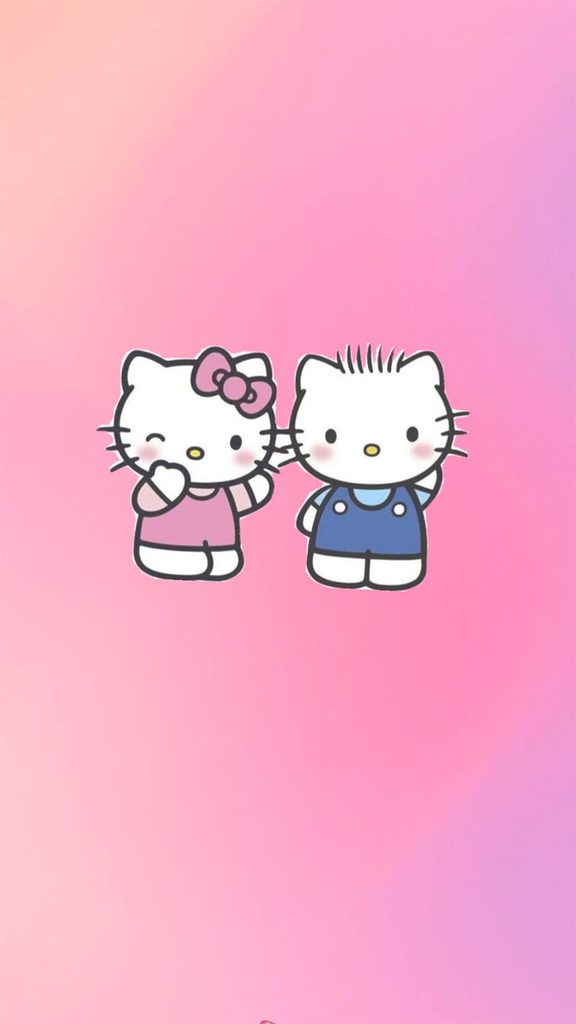 Hình nền đôi Hello Kitty cho người yêu 