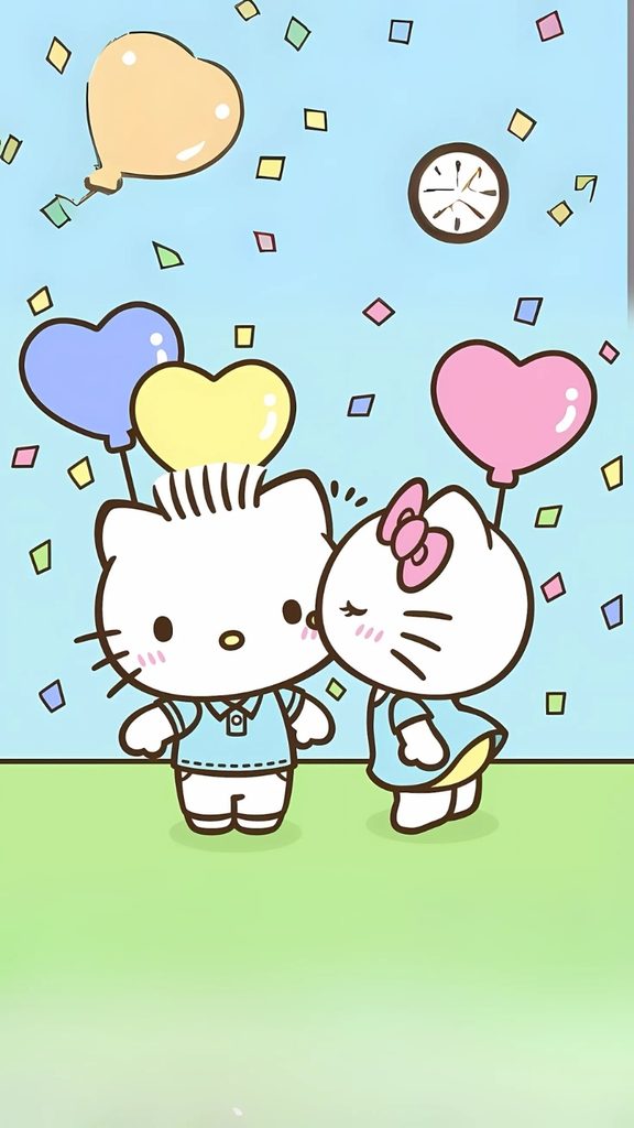Hình nền đôi Hello Kitty cho cặp đôi yêu nhau