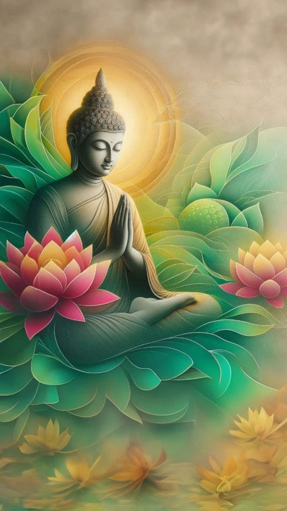 Hình nền hoa sen xanh cho điện thoại 