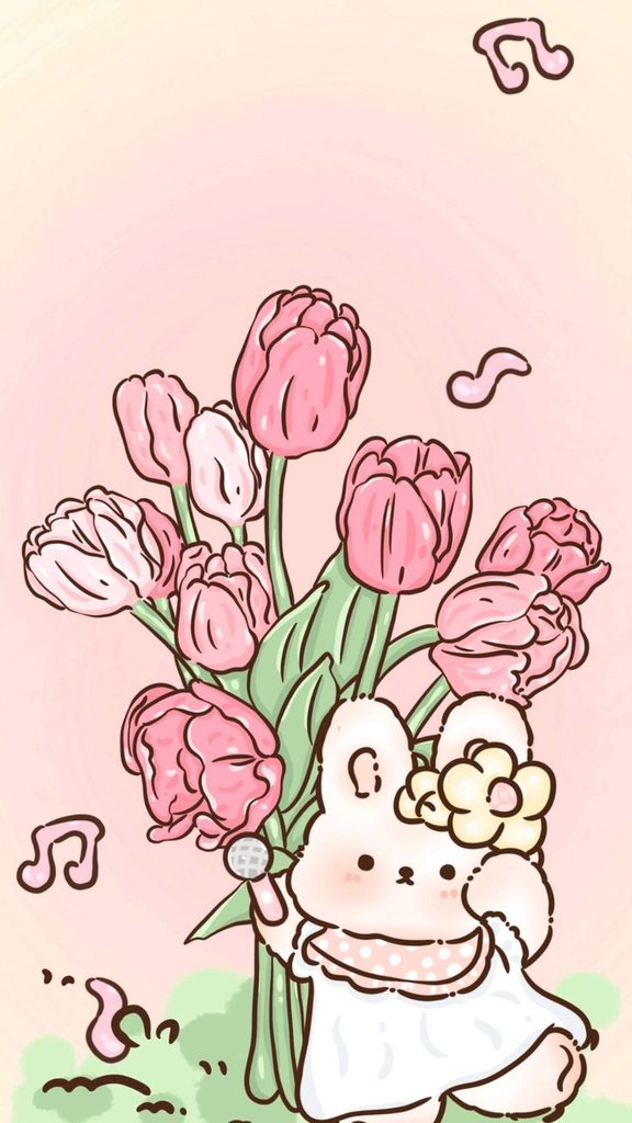 Hình nền hoa tulip cute dễ thương 