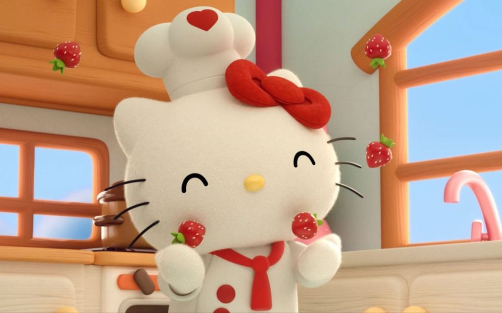 Hình nền máy tính Hello Kitty 3D sinh động sắc nét 4K