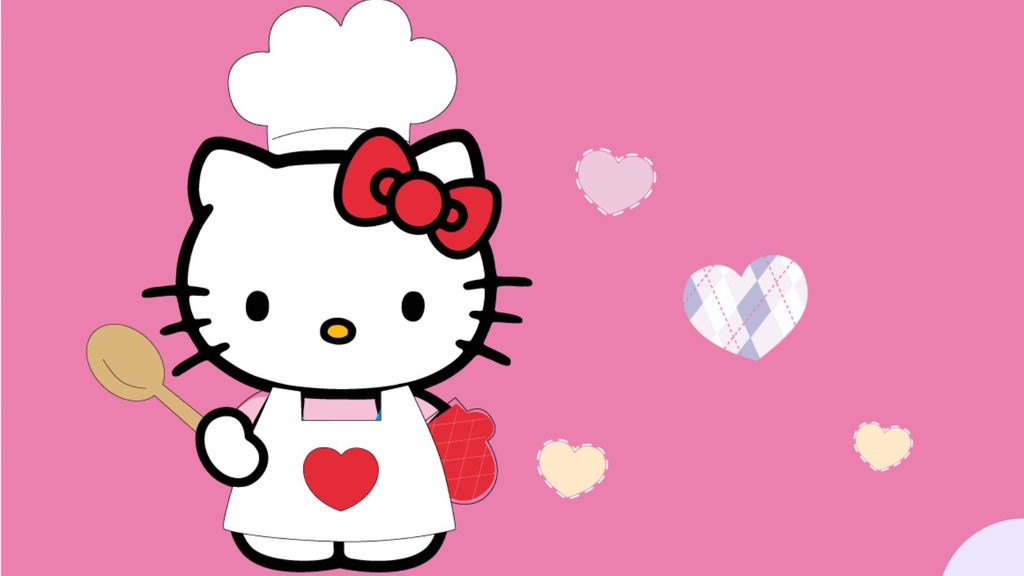 Hình nền máy tính Hello Kitty 3D ngọt ngào
