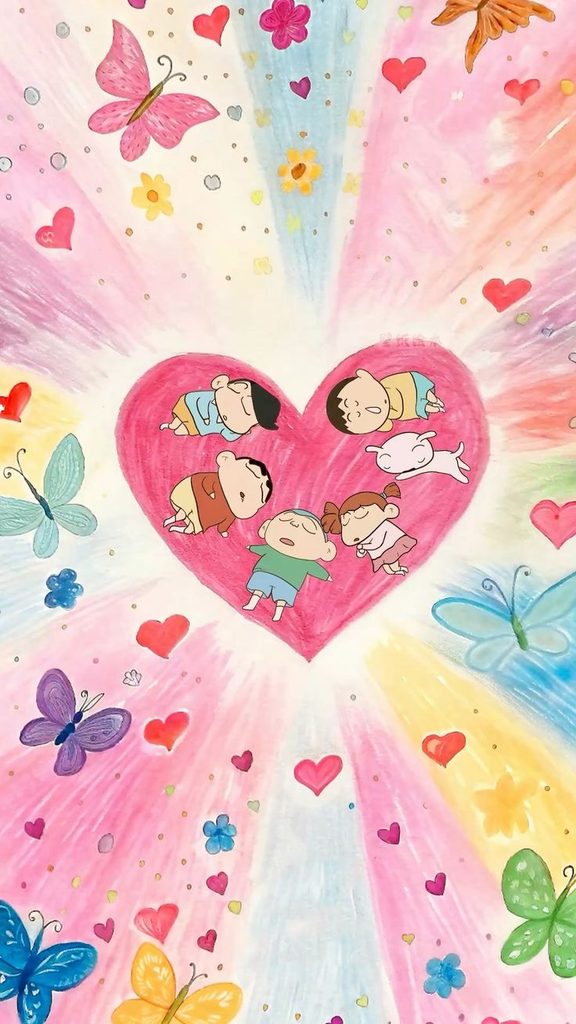 Hình nền trái tim cute, dễ thương nhí nhảnh