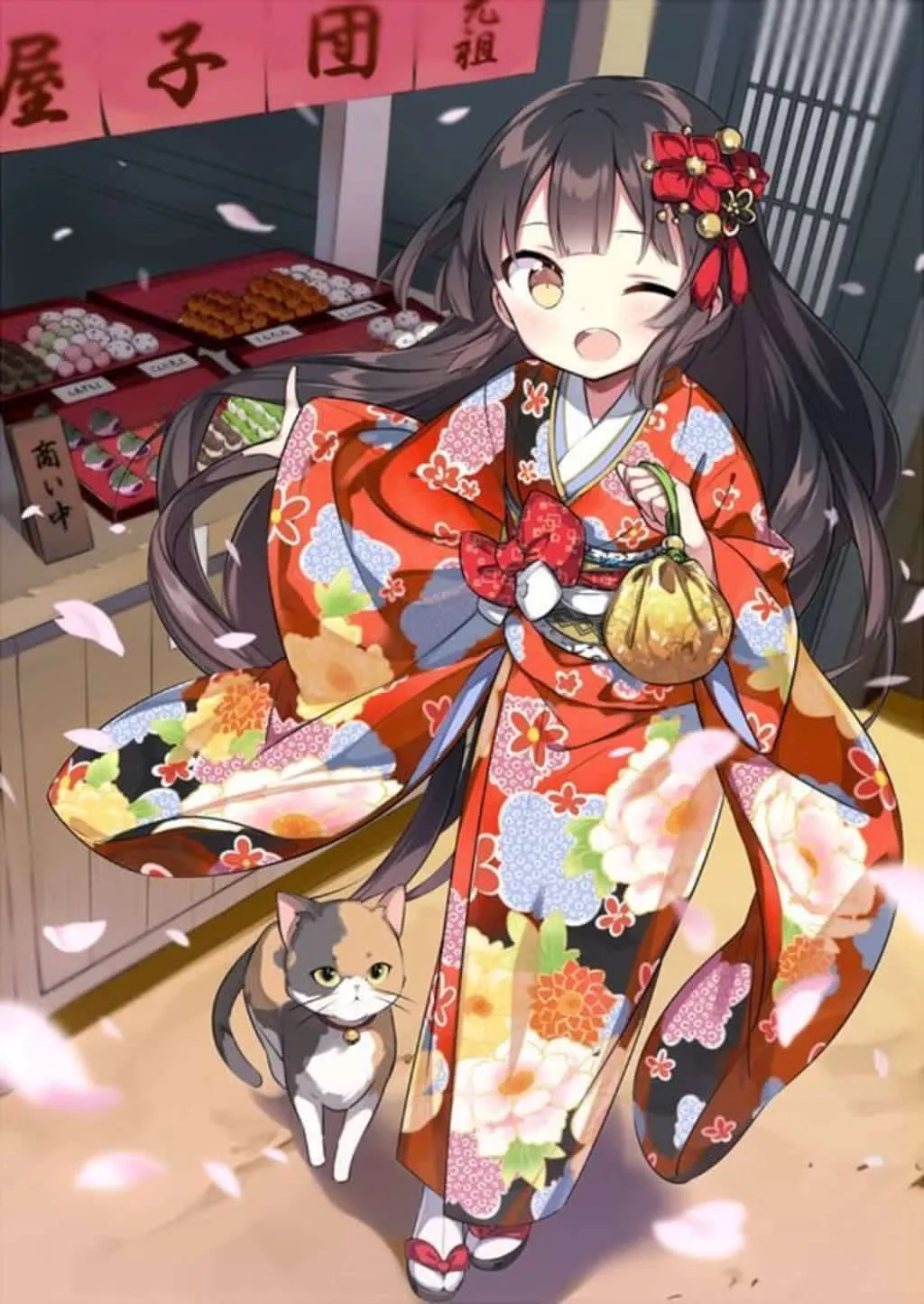 Ảnh anime kimono đẹp huyền ảo