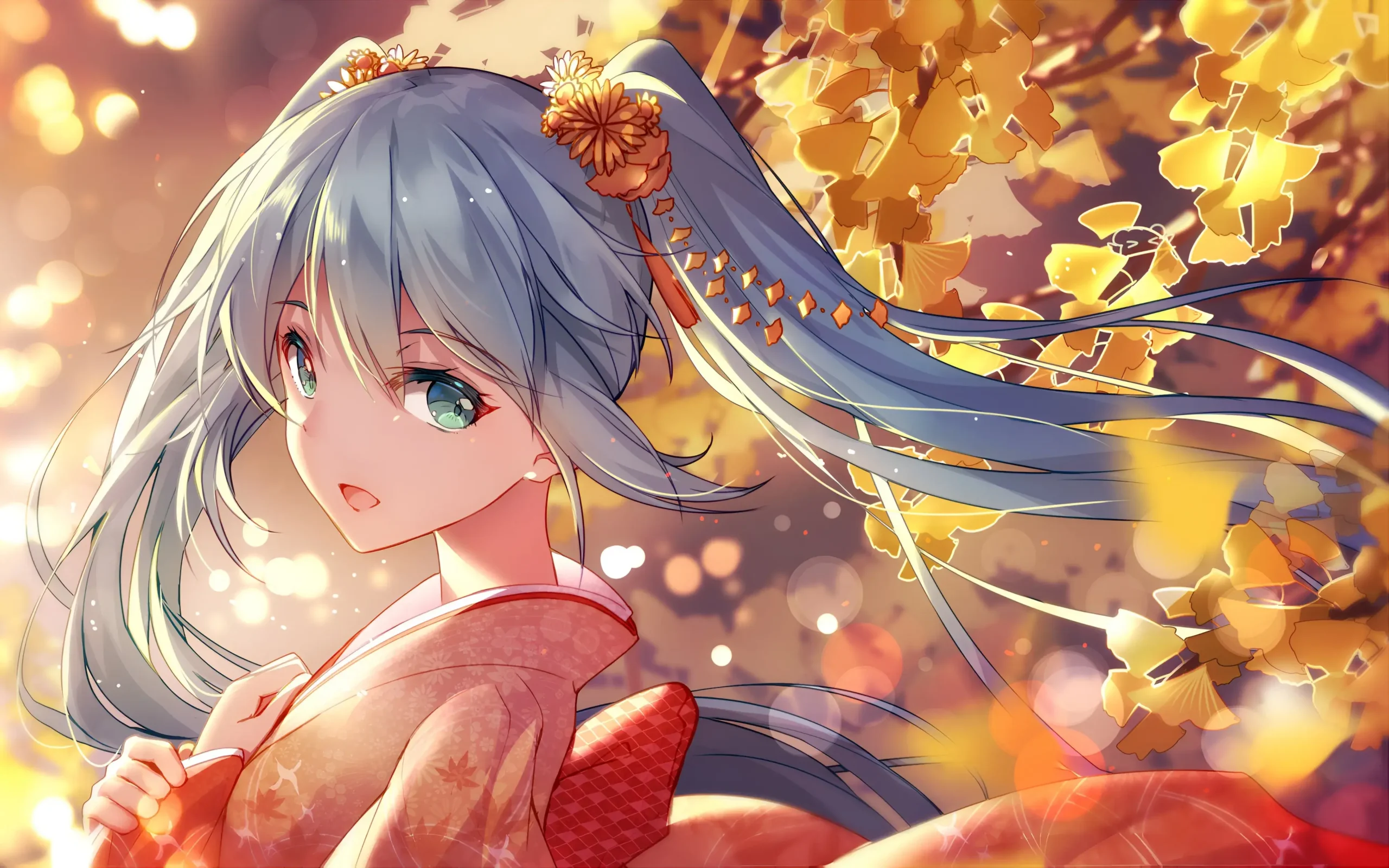 Ảnh anime kimono huyền ảo