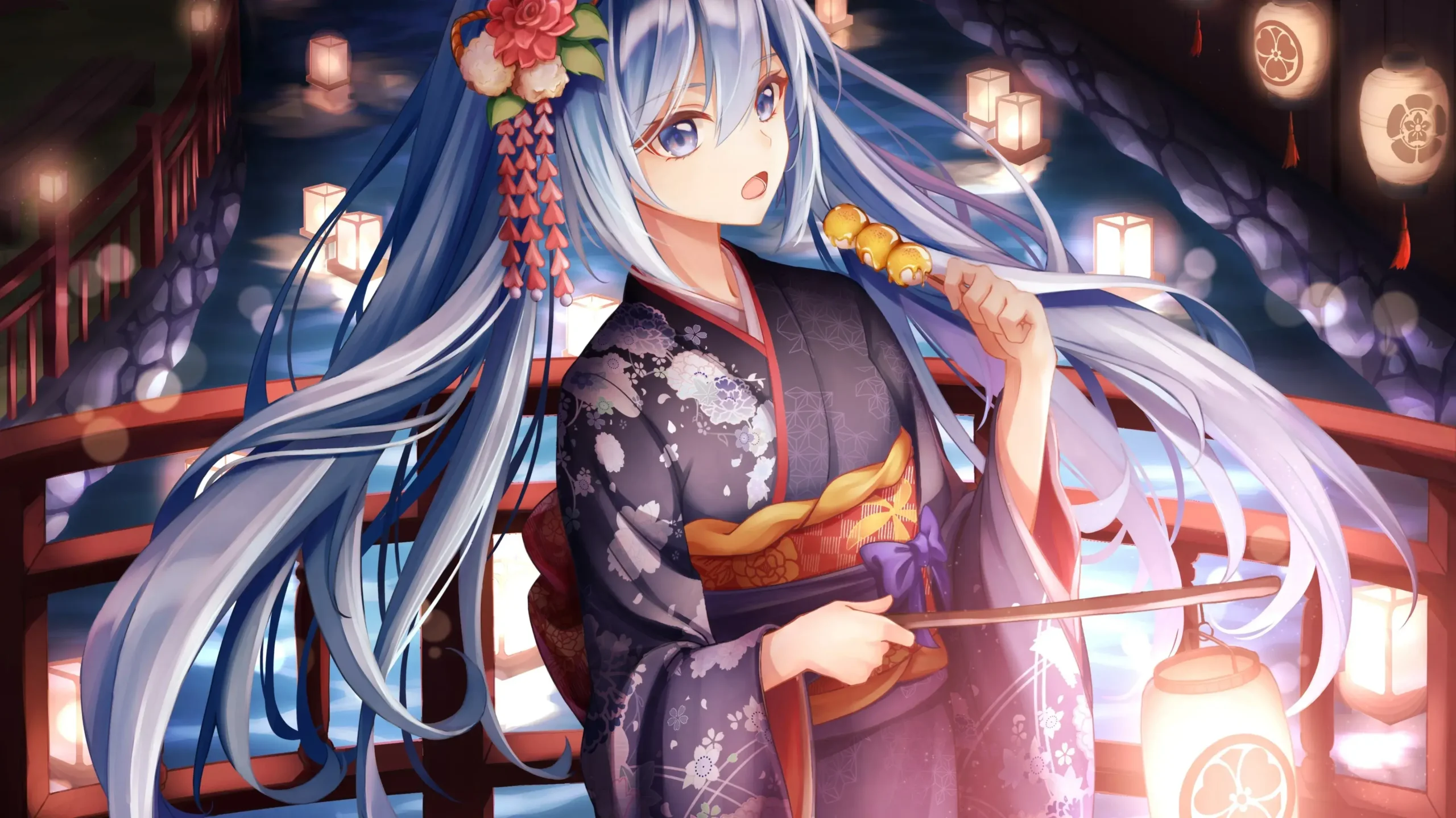 Ảnh anime kimono phong cách huyền ảo