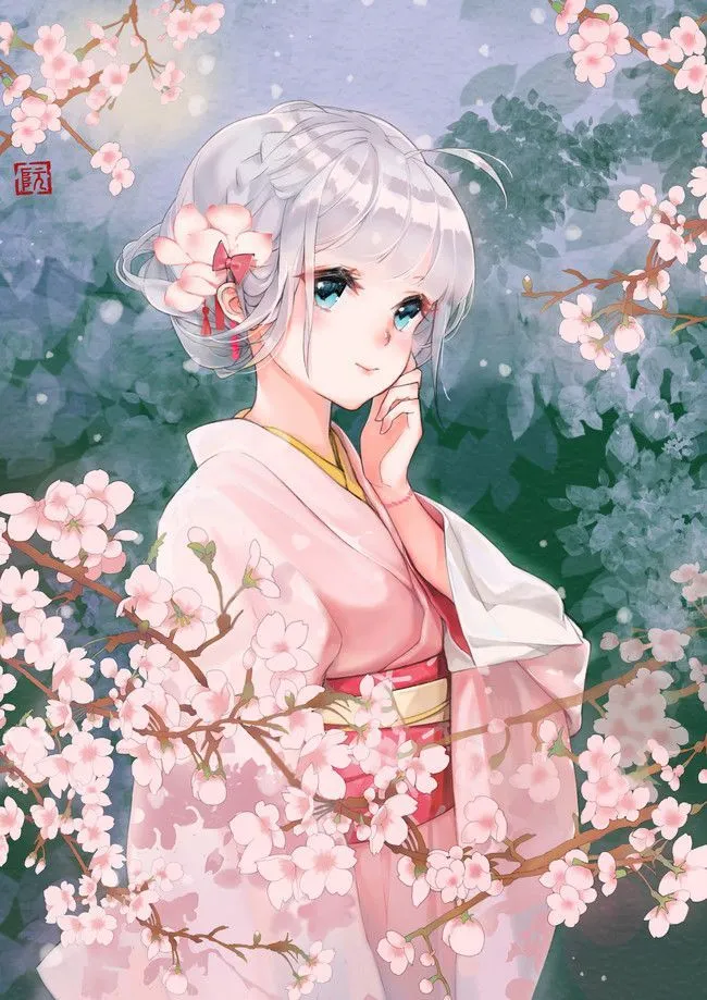Ảnh kimono anime dễ thương