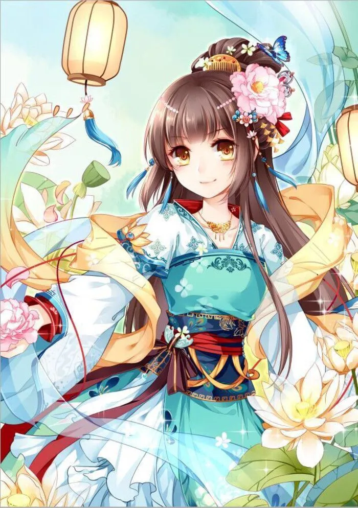 Hình ảnh anime kimono ngọt ngào